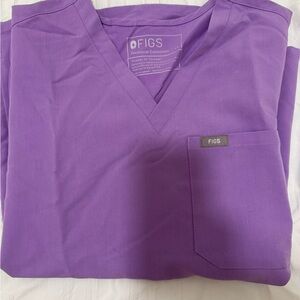 Figs Vivid Purple Scrub Top
